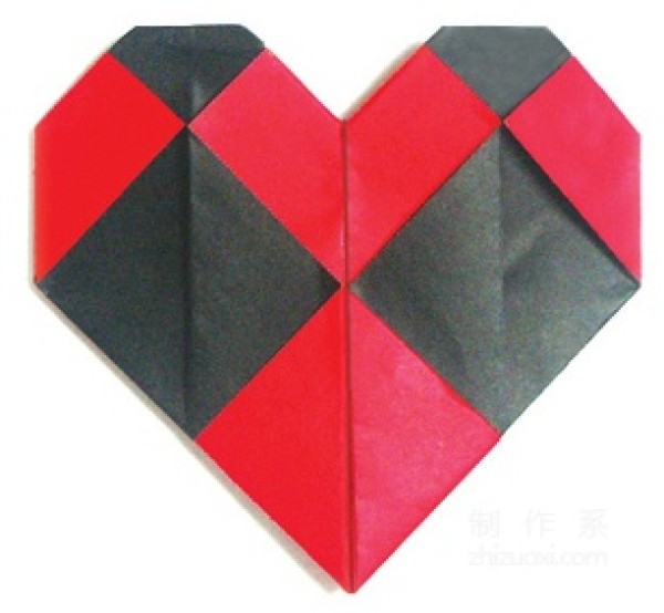 Heart-shaped origami method