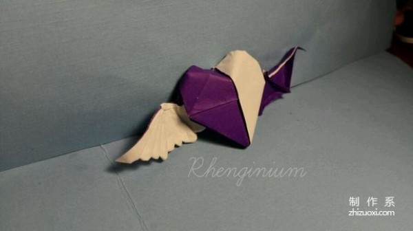 Teach you how to fold an angel-devil heart-shaped origami with real-life illustrated tutorials