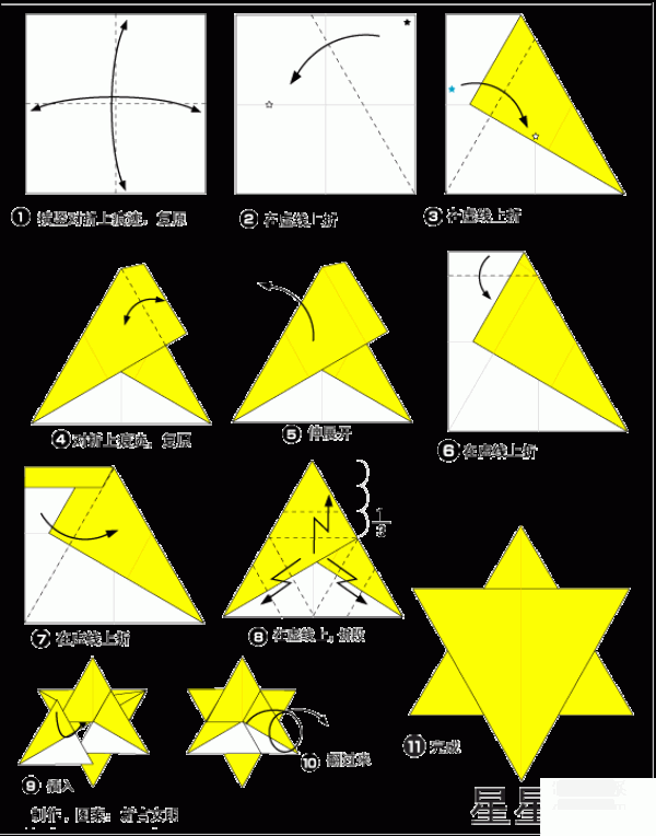 Star origami method