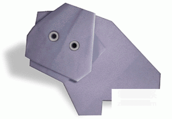 Hippopotamus origami method