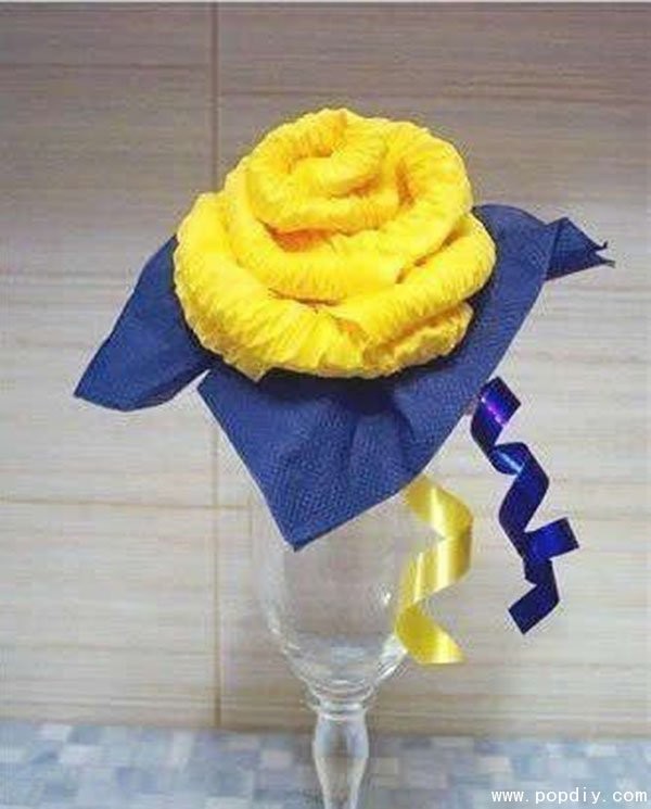 Creative paper art DIY handmade fresh and simple napkin roses