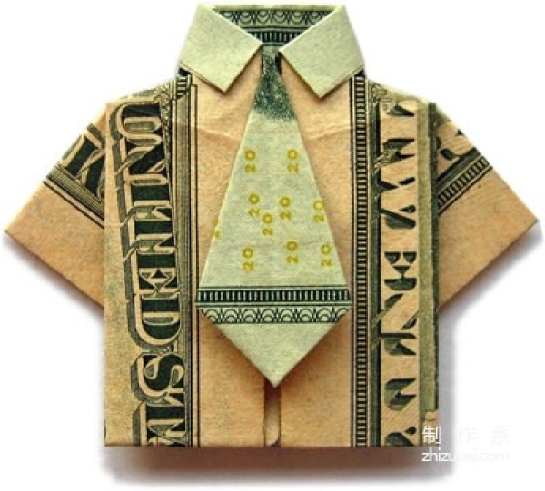 Detailed tutorial on how to make a small shirt using dollar origami