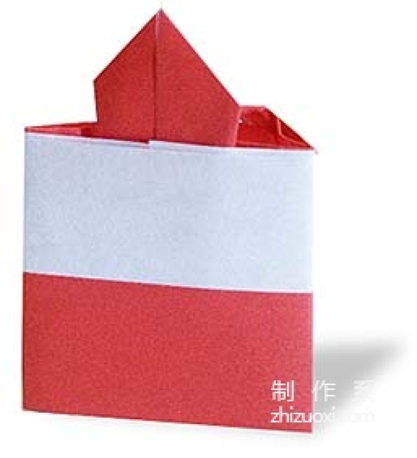 How to make origami strawberry cake