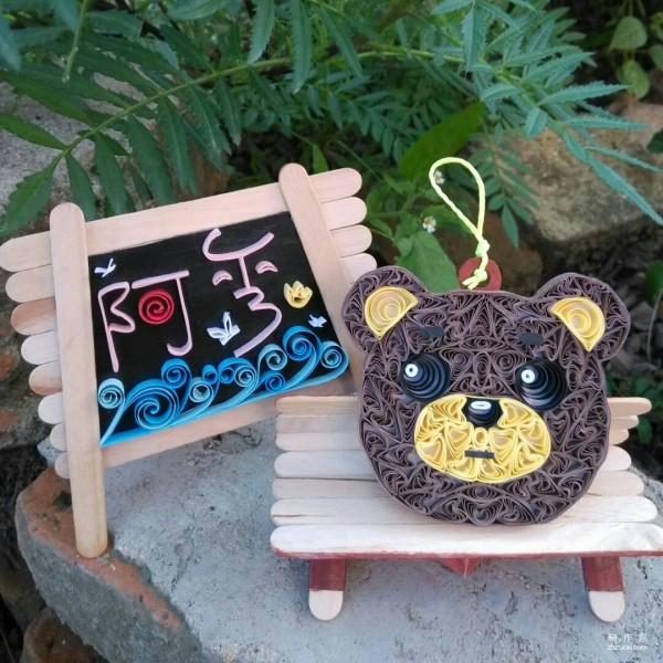 DIY method for making arrow-roll bear’s quilling paper