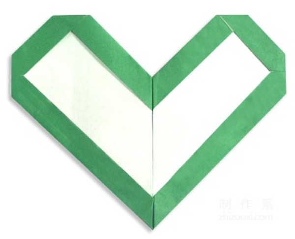 Beautiful and stylish heart-shaped heart frame origami method