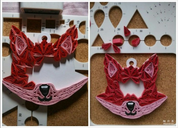 DIY method of making little fox’s paper quilling paper