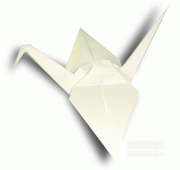 Illustrated tutorial on origami method of paper crane