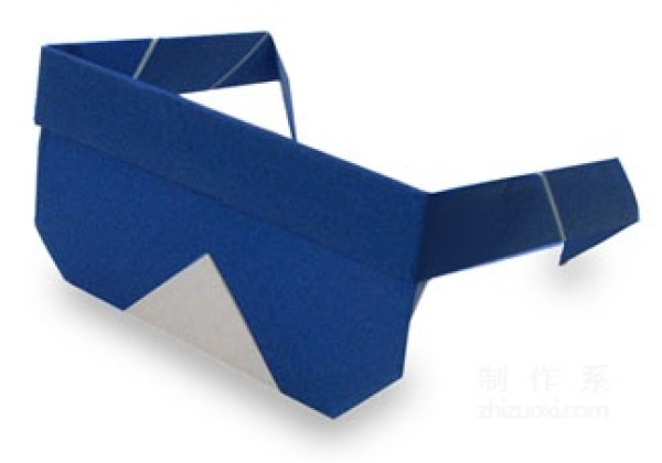 Illustration of handmade origami method for sunglasses