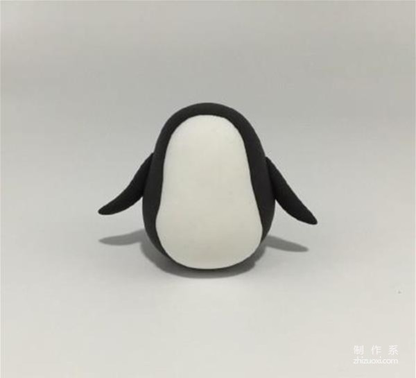 Super simple DIY penguin made from polymer clay