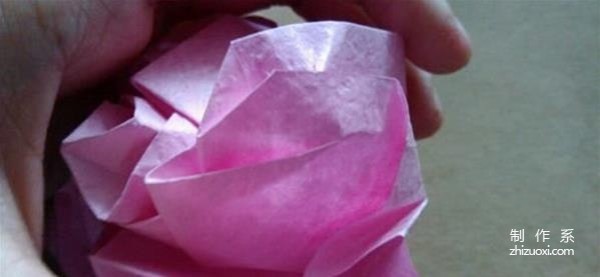 How to fold Hirundine paper rose, H.r rose handmade origami illustrated tutorial