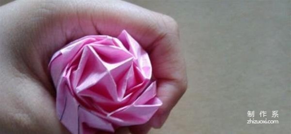 How to fold Hirundine paper rose, H.r rose handmade origami illustrated tutorial