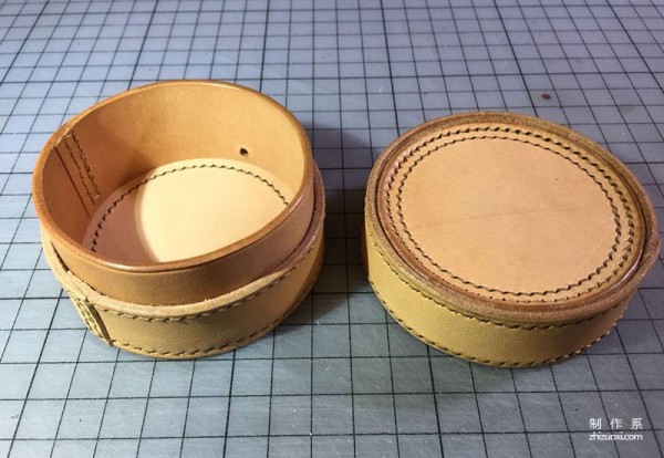 Tutorial on barrel-shaped leather goods and double-layer seaming