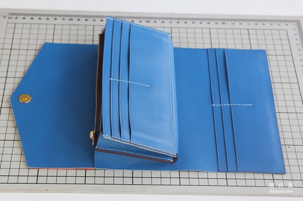 Twelve card slot color matching handbag long wallet production