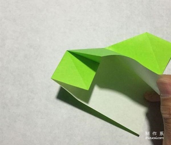 Super realistic animal origami DIY illustration of paper frog origami method