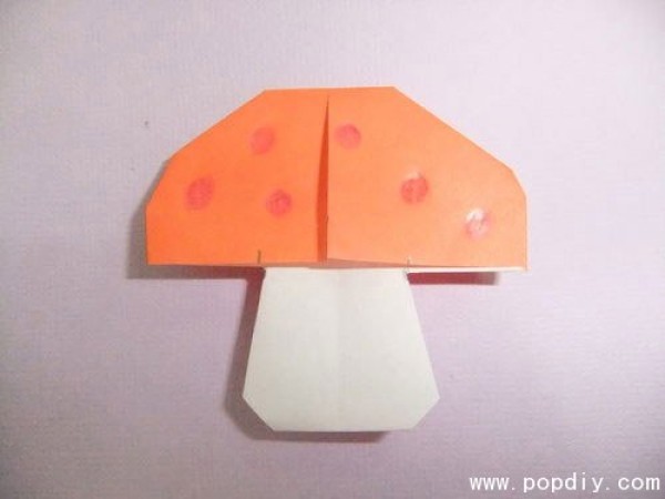 DIY handmade creative origami to make super simple mushrooms