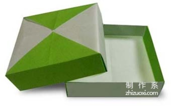 Origami method of small flat box