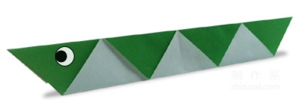 Childrens origami simple snake origami method