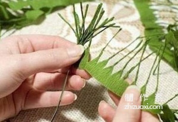 DIY tutorial for making handmade pine cones from wrinkled paper