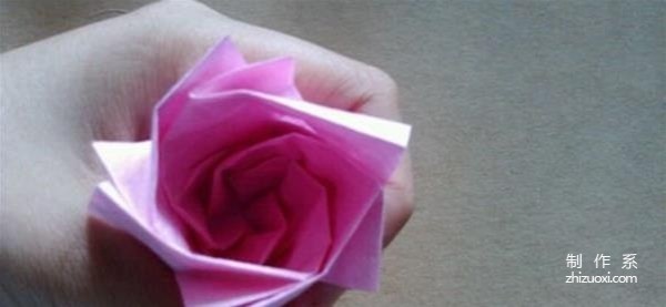 How to fold Hirundine paper rose, H.r rose handmade origami illustrated tutorial