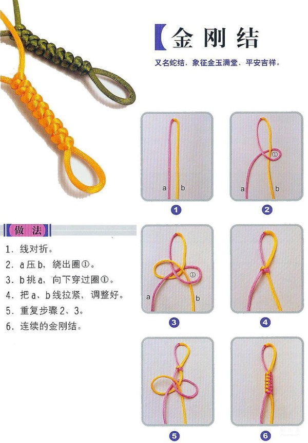 Illustrated tutorial on how to tie the diamond knot