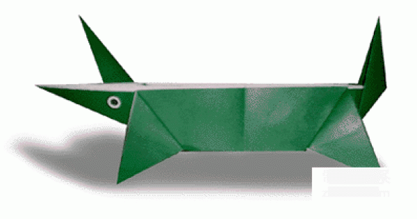 Crocodile origami tutorial for kids