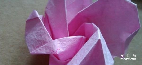 How to fold Hirundine paper rose, H.r rose handmade origami illustrated tutorial