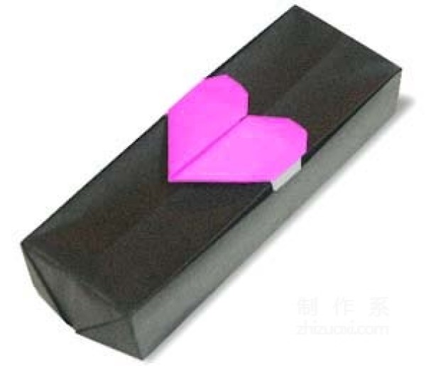 Origami box heart-shaped box origami method