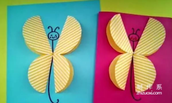 Simple DIY method for children to make butterfly patterns by hand