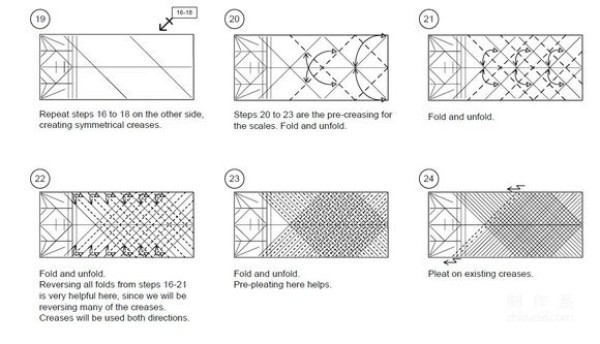 Detailed tutorial of dollar carp origami banknote real shot pictures