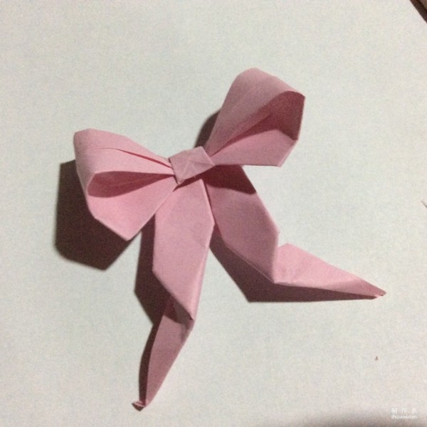 Very simple bow origami method illustrated tutorial