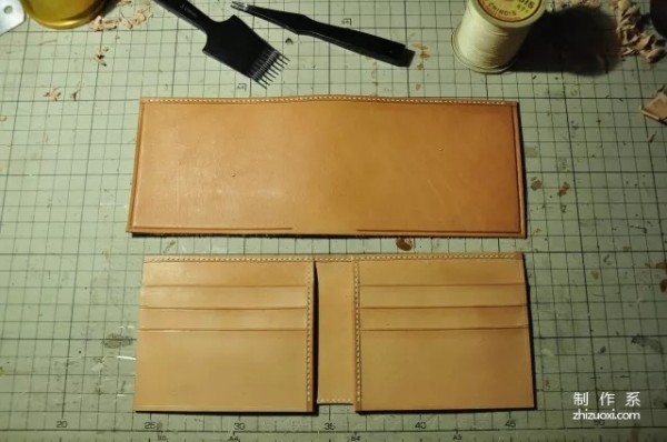 Wallet-edged short wallet craft making tutorial