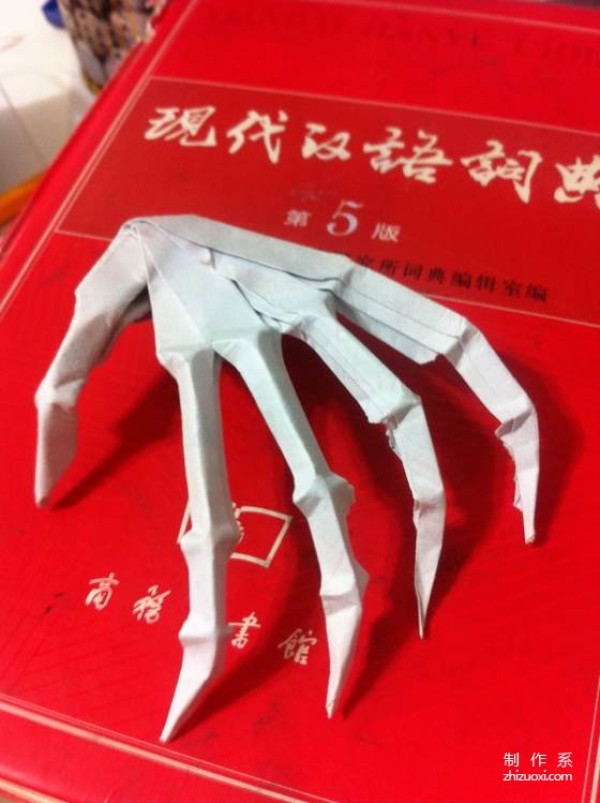 Origami Skeleton Hand Bone Real Shot Handmade Small Production Illustrated Tutorial