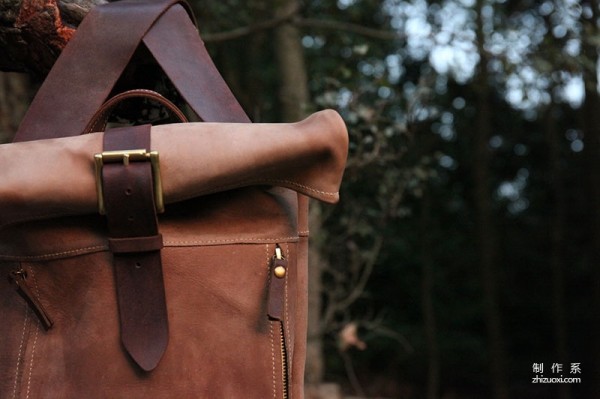 Crazy horse leather backpack detailed production steps