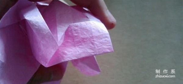 How to fold Hirundine paper rose, H.r rose handmade origami illustrated tutorial