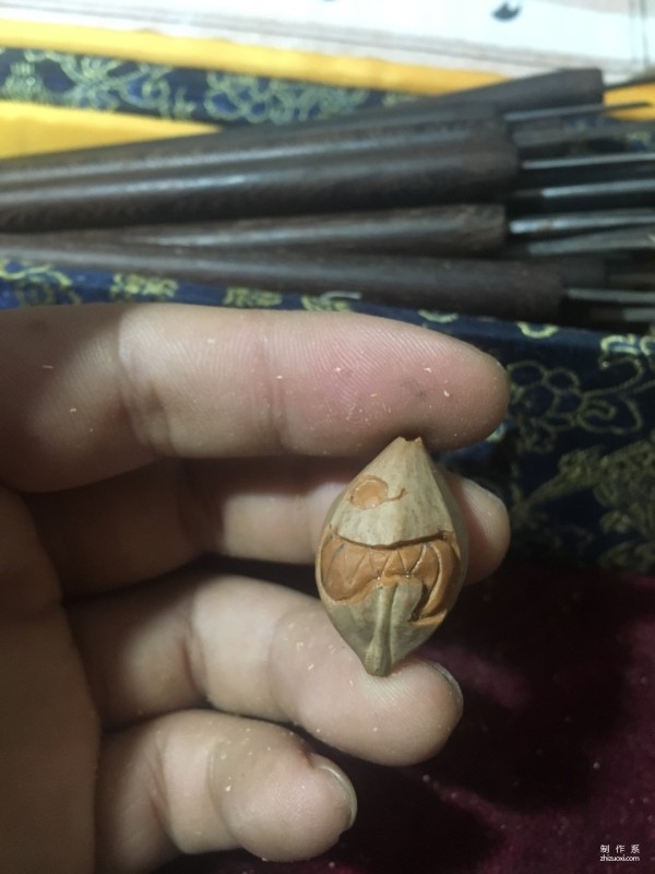 Olive pit core carving tutorial