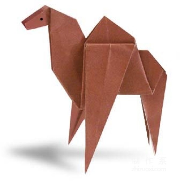 How to make origami of a hard-working camel