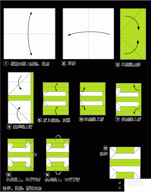 Illustrated tutorial on the origami method of divide sign