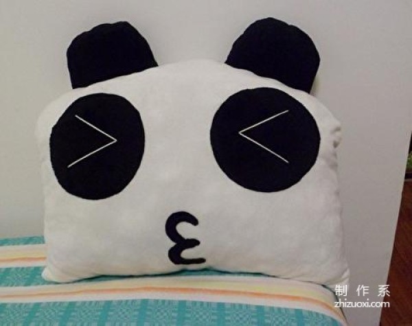 Super cute DIY fabric art and cute panda pillow fabric hand-making method