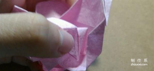 How to fold Hirundine paper rose, H.r rose handmade origami illustrated tutorial