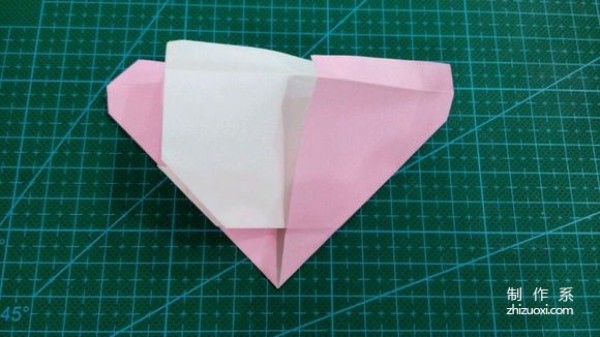 Illustrated tutorial on how to fold a confession love origami letters LOVE