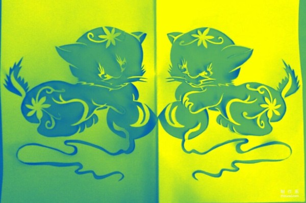 How to make DIY paper-cutting of little cat