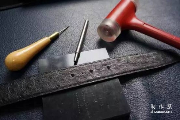 Crocodile leather watch strap making tutorial