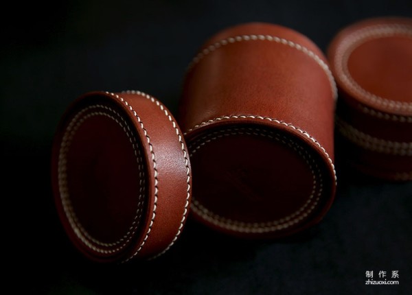 Tutorial on barrel-shaped leather goods and double-layer seaming