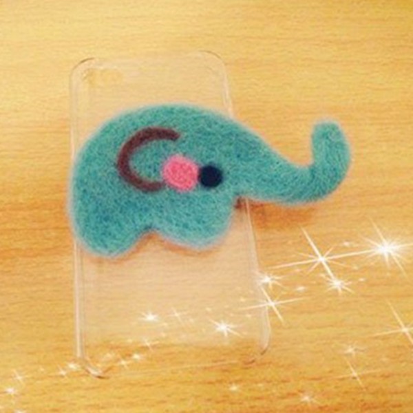 Handmade DIY Cute Shy Elephant Phone Case