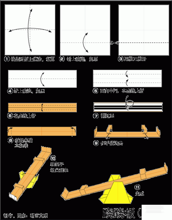 Seesaw origami method