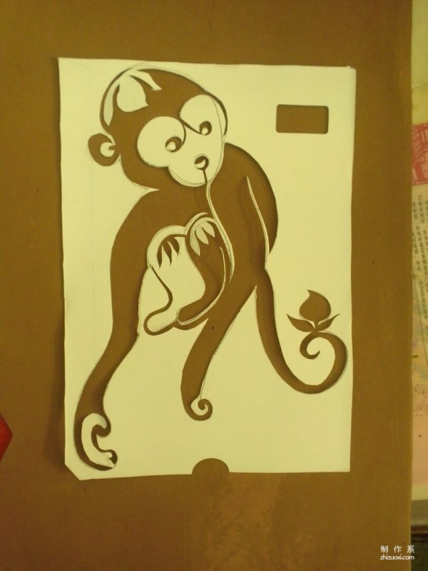 How to make a cute and lively little monkey hand-cut paper