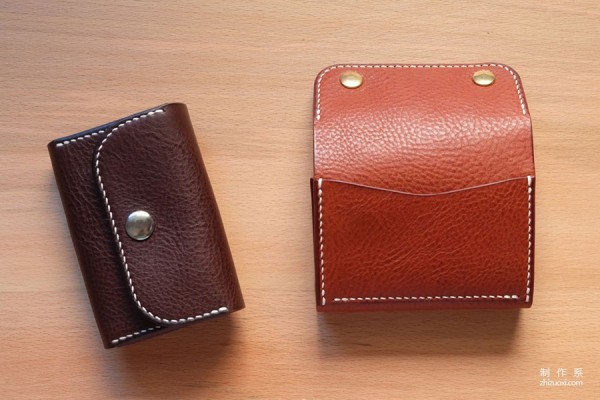 Mbox textured soft vegetable tanned single/double buckle multi-functional organ card bag production