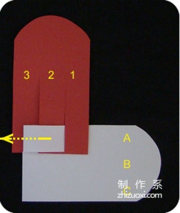 Illustration of the DIY method of folding a loving woven blue