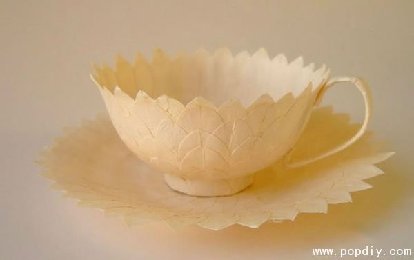 Enjoy DIY creative handmade lotus-shaped paper cups