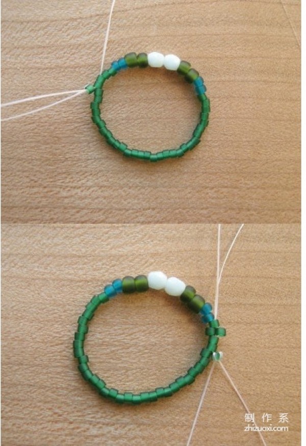 DIY tutorial for making delicate beaded rings